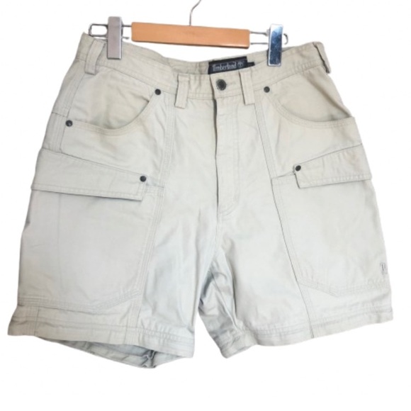 Timberland Men's Cream Cargo Shorts Size 32 - Picture 1 of 9